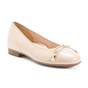 ARA Off White Made In Portugal Patent Leather Scout Comfort Flats